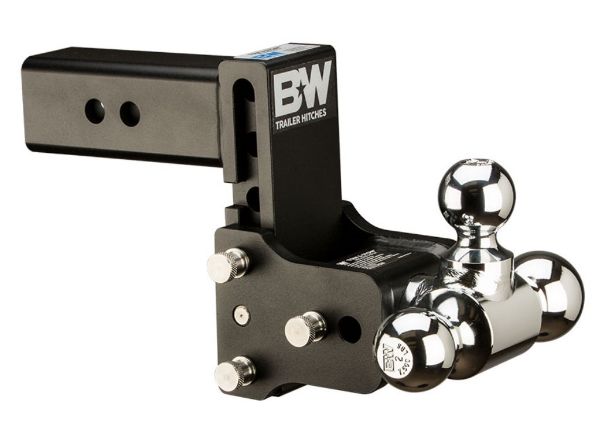 Picture of B&W Hitch Tow & Stow 2-1/2" Receiver Hitch (Black) 5" Drop Tri-ball