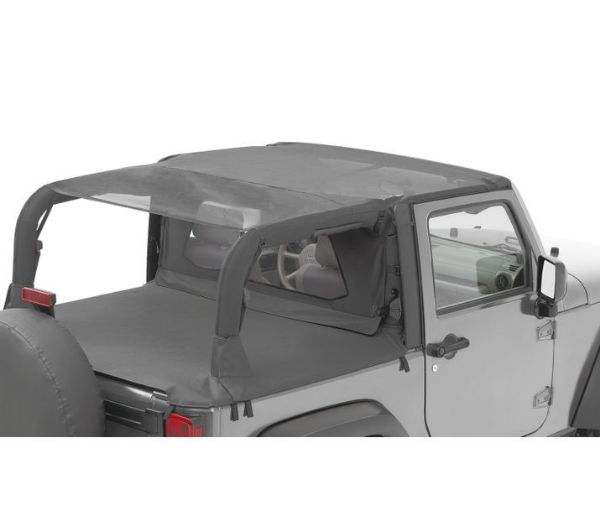 Picture of Jeep JK Cable-Style Bikini Top Safari 10-Present Jeep Wrangler JK 2-Door Mesh Each Bestop