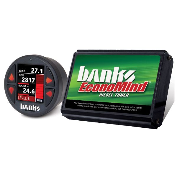 Picture of Economind Diesel Tuner (PowerPack calibration) with Banks iDash 1.8 Super Gauge for use with 2006-2007 Dodge 5.9L Banks Power