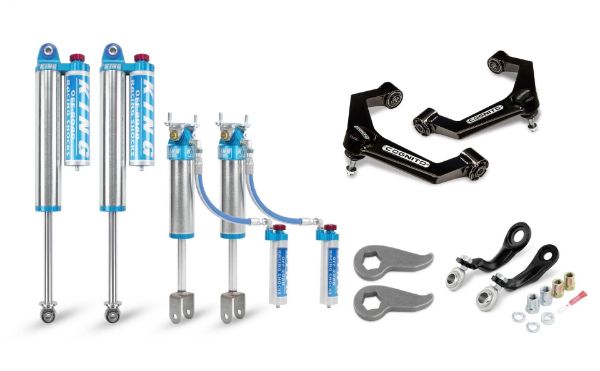 Picture of Cognito 3-Inch Elite Leveling Kit with King 2.5 Reservoir Shocks For 11-19 Silverado Sierra 2500/3500 2WD/4WD