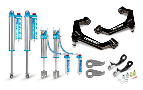Picture of Cognito 3-Inch Elite Leveling Kit with King 2.5 Reservoir Shocks for 20-24 Silverado/Sierra 2500/3500 2WD/4WD