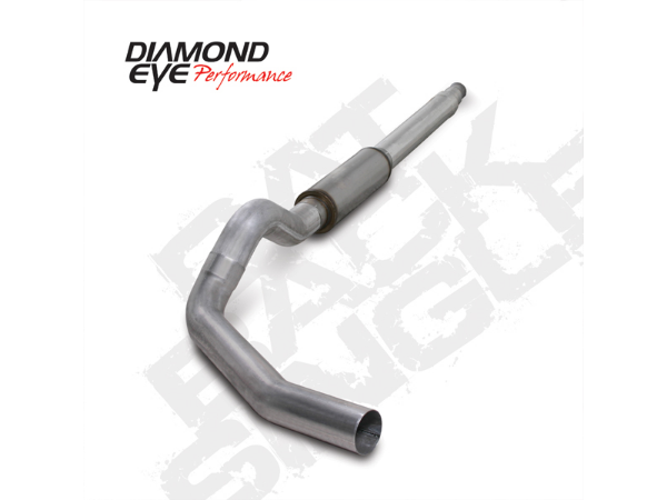 Picture of Cat Back Exhaust 94-97.5 F250/F350 Superduty 5 Inch Single In/ Single Out Pass With Muffler Aluminum Diamond Eye
