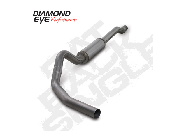 Picture of Cat Back Exhaust For 03-07 Ford F250/F350 Superduty 6.0L 4 inch Single Side With Muffler Stainless Diamond Eye