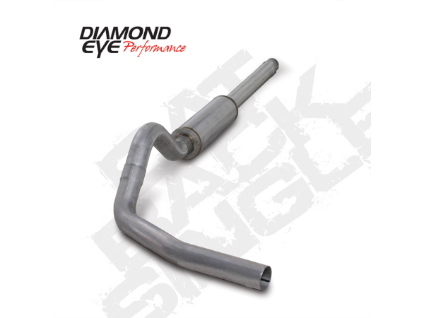 Picture of Cat Back Exhaust 94-97.5 Ford F250/F350 Superduty 4 Inch Single In/Out Pass With Muffler Aluminum Diamond Eye