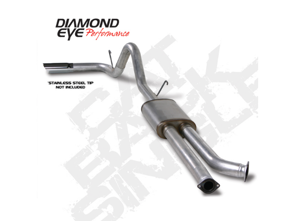 Picture of Cat Back Exhaust 07-09 Tundra 5.7L 3.5 Inch Dual Inlet/ Single Outlet With Muffler Aluminized Diamond Eye