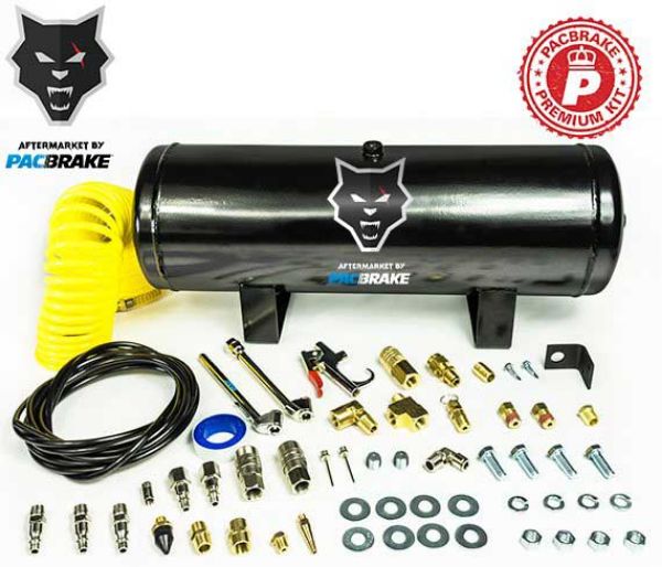 Picture of 2 1/2 Gallon Carbon Steel Premium Air Tank Kit Consists Of Air Tank Airline Air Nozzle Air Accessories Fittings And Fasteners Pacbrake