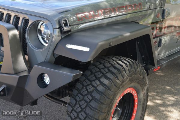 Picture of Jeep JL Front Fender Flares For 18-Pres Wrangler JL Without OEM LED Light Package Rock Slide Engineering