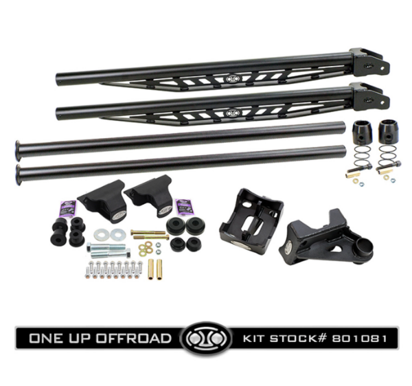 Picture of OUO Long Gusset Traction Bar Kit w/Beside Frame 3.5in & 4in Axle Bar Mounts