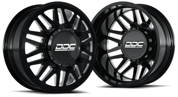 Picture of RAM Dually Wheel Kit 94-18 RAM 92-10 GM Aftermath Black/Milled 20X8.25 8X165 12.50
