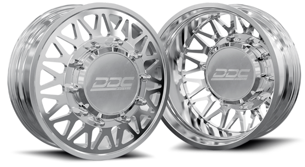 Picture of Dually Wheels The Mesh Forged 22x8.25 10x225 Polished 05-10 Ford F-450/F-550 / 15-23 Dodge Ram 4500/5500 DDC Wheels
