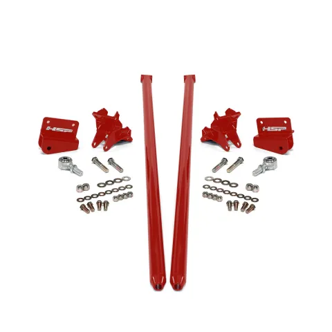 2001-2010 Chevrolet / GMC 75 inch Bolt On Traction Bars 3.5 inch Axle Diameter Flag Red