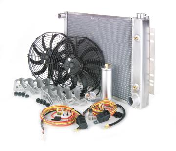 Radiator Module Factory-Fit Natural Finish for 65-70 Chevrolet Bel Air/Biscayne/Caprice/Impala w/Std Trans 400-1000 HP Be Cool Radiator