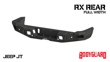 2020-2025 Jeep Gladiator Rear Bumper Full width No sensors Reverse Light Cutouts Bare Metal Bodyguard Bumpers