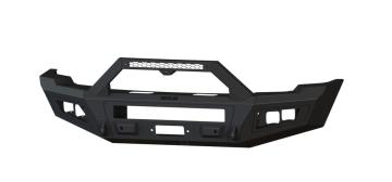 A2 Front Bumper Sport For 2024-2026 Sierra 2500/3500 HD Sensor Cutouts Without Mesh Grill With Camera Harness + Pod Bare Metal Bodyguard Bumpers