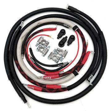 Ford Powerstroke 6.4 Diesel - F250/F350 (08-10) - Straight (Denso or other high torque) 2/0GA - w/Black Red/Spyder Wrap Big7Kits