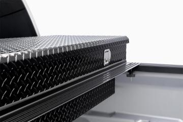 Trifecta Toolbox 2.0 Tonneau Cover Black Leather Grained Vinyl 2022-2026 Toyota Tundra 6' 7 inch Bed with Deck Rail System Extang