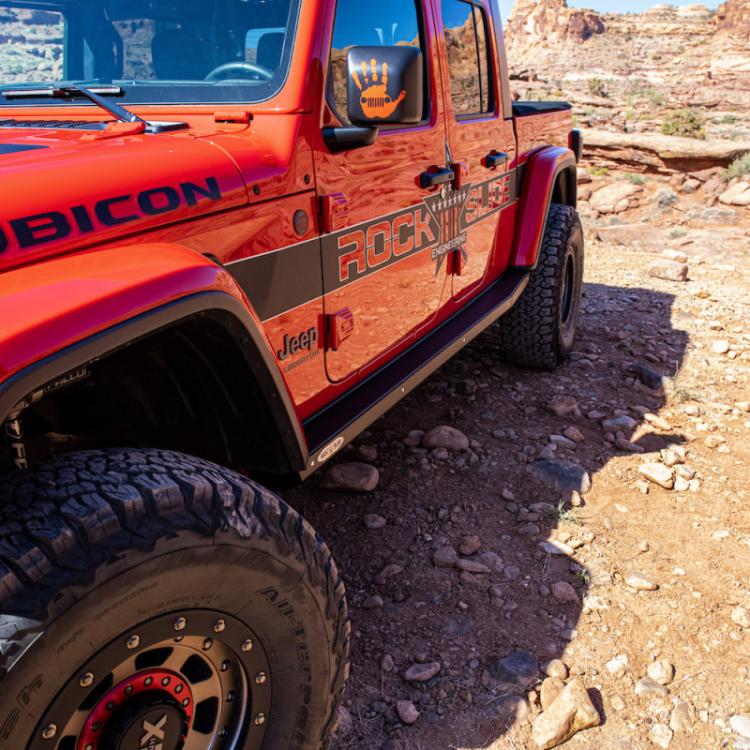 JT Gladiator Side Step Sliders For 2024 Jeep Gladiator Extensions Sub Part Rock Slide Engineering