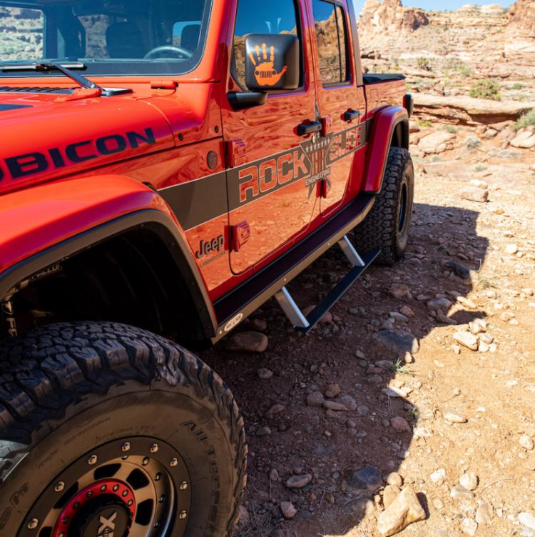JT Gladiator Side Step Sliders For 20-23 Jeep Gladiator Set Rock Slide Engineering