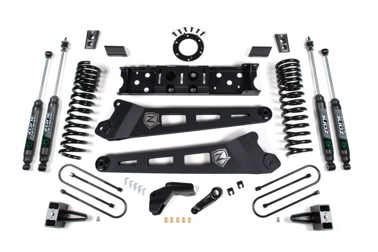 19-24 RAM 3500 4 Inch Radius Arm Gas 3 Inch Rear Block Without Overload Adventure Shocks Zone Offroad