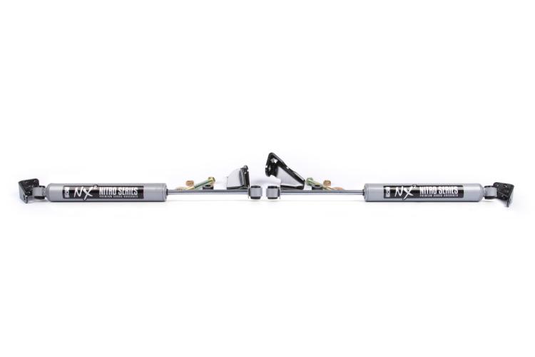 Dual Steering Stabilizer Kit w/ NX2 Shocks Ford F150 04-08 4WD With BDS Strut Spacers
