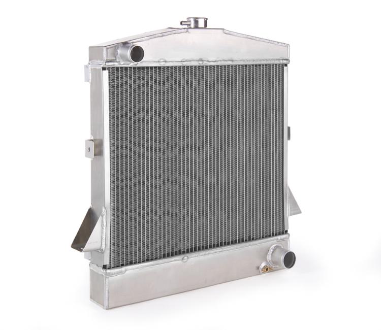 Downflow Radiator Factory-Fit Natural Finish for 28-29 Ford Model A w/Std Trans Driver Upper Hose Be Cool Radiator