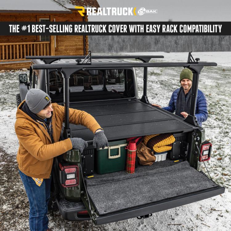 BAKFlip MX4 TS Hard Folding Truck Bed Cover 2022-2025 Toyota Tundra 5 Foot 7 Inch Bed without Deck Rail System without Trail Special Edition Storage Boxes BAK