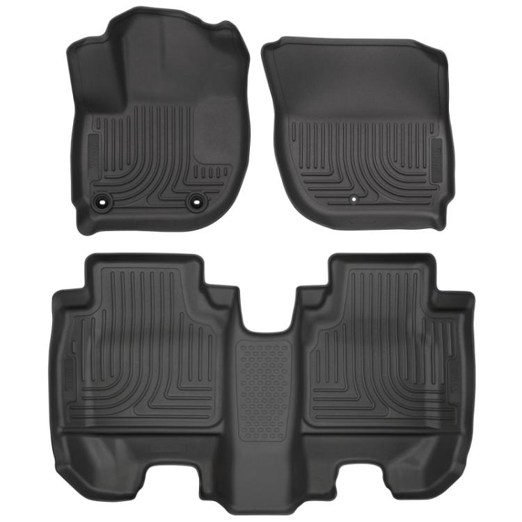 Weatherbeater Front &amp; 2nd Seat Floor Liners For 2016-2022 HR-V Husky Liners