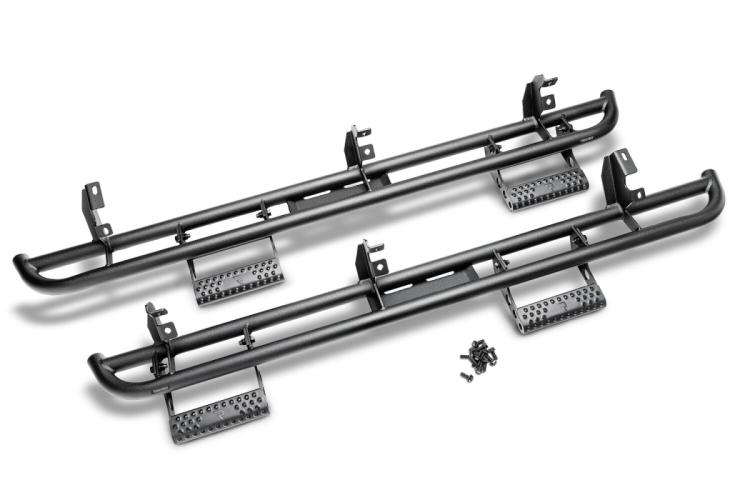 RKR Step System Cab Length (2 Step Mounts/2 Steps per Side) 1.75 Inch Rails 2015-2025 Ford F-150 SuperCrew Textured Black NFab