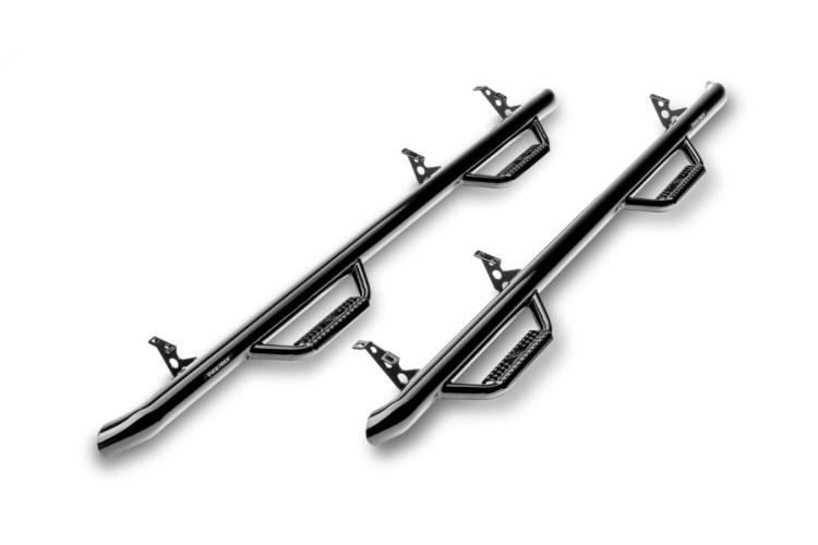 Nerf Step Bar Cab Length (2 Steps per Side) 2017-2026 Ford F-250/F-350/F-450 Crew Cab Gloss Black NFab
