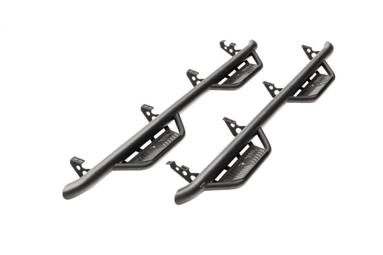 Podium Step LG Cab Length (2 Steps per Side) 3 Inch Main Tube Diameter 2015-2019 Chevy Silverado/GMC Sierra 2500 HD/3500 HD Crew Cab Gas 2015-2016 Diesel Textured Black NFab