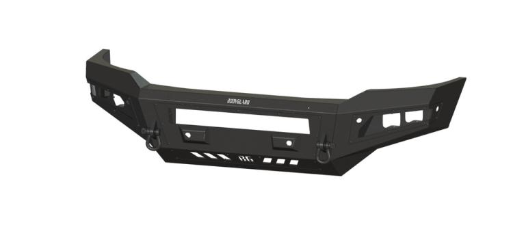A2L Front Bumper Base For 2019-2024 Ram 1500 6-lug Sensor Cutouts Single Light Bar Cutout Bare Metal Bodyguard Bumpers