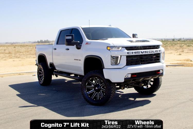 Cognito 7-Inch Performance Lift Kit with Fox PSRR 2.0 Shocks For 20-22 Silverado/Sierra 2500/3500 2WD/4WD