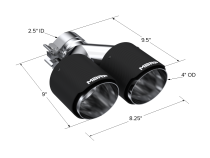 Carbon Fiber Tip  2.5 Inch ID Dual 4 Inch OD Out 9.5 Inch Length Dual Wall MBRP