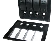 4-Switch Panel W/Lighted Breakers Black Bulldog Winch