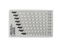 MSD Timing Tape Harmonic Balancer 5.25 Inch To 8.00 Set Of 8 Multiple Sizes 1 Degree Increments From 14 Degrees Atdc 64 Degrees Btdc MSD Ignition