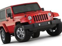 Black Pocket/Rivet Style Smooth Finish Front Fender Flares For 2007-2018 Jeep Wrangler JK Bushwacker