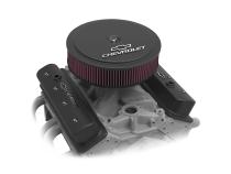 GM Muscle Series Air Cleaner Satin Black Machined 14 X 3 Air Cleaner Kit W/ Premium Filter GM Bowtie and Chevrolet Logo Holley