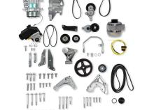 Low Mount LSA Accessory Drive Bracket Kit Complete Natural Small Block Chevrolet Gen III/iv LSA Holley