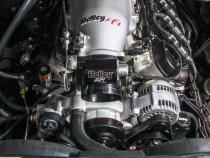Premium Mid-Mount Race Accessory System LS Engine Drive Includes Alternator, P/S Pump, Tensioner, SFI Certified Damper W/hard Anodized Billet Crank Pulley, Belt, &amp;amp; Pulleys Holley