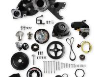 Premium Mid-Mount Race Accessory System Black Finish Fits Gen V LT Engine Includes Alternator, P/S Pump, Tensioner, SFI Certified Damper W/hard Anodized Billet Crank Pulley, Belt, &amp;amp; Pulleys Holley