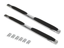 4 Inch OE Xtreme SideSteps With Mounting Bracket Kit Polished Stainless Steel 2019-2026 Silverado/Sierra 1500/2500 HD Go Rhino