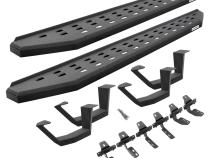 RB20 Running Boards With Mounting Brackets &amp;amp; 2 Pairs of Drop Steps Kit Textured Black 2018-2026 Jeep Wrangler JL Go Rhino