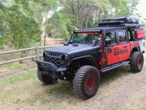 RB20 Slim Line Running Boards With Mounting Brackets Protective Bedliner Coating 2018-2026 Jeep Wrangler Go Rhino