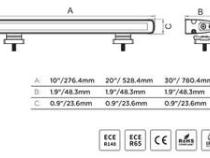 Go Rhino Flash Series Lights 30 Inch Single Multi Function LED Light Bar Black Go Rhino