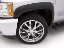 Rivet Style Fender Flare Set Rear, Textured, 2-Piece Set 2016-2018 Silverado 1500 Fleetside 69.3 Bed Lund