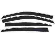 Ventvisor Deflector for 2012-2014 Toyota Camry Smoke w/Chrome Trim Low Profile 4 Piece AVS