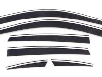 Ventvisor Deflector for 2007-2011 Honda Cr-V Smoke w/Chrome Trim Low Profile 6 pc. AVS