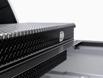 Solid Fold 2.0 Tool Box Tonneau Cover Black Textured Paint For Use w/Existing Tool Box Tool Box Not Included 2014-2018 (2019 Legacy/Limited) Silverado/Sierra 1500/2015-2019 2500 HD/3500 HD 8' Bed Extang