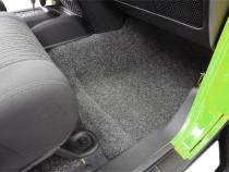 Jeep 07-10 Jeep JK 2Dr Front 3Pc Floor Kit (Includes Heat Shields) Floor Liner Kit 3 pc. 2 pc. Front 1 pc. Rear Replaces Factory Carpet Kit Charcoal BedRug